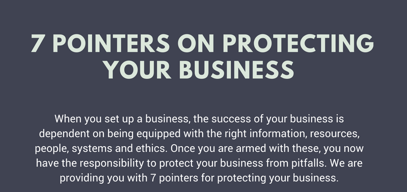 Business Habits (Infographic): 7 Pointers on Protecting Your Business
